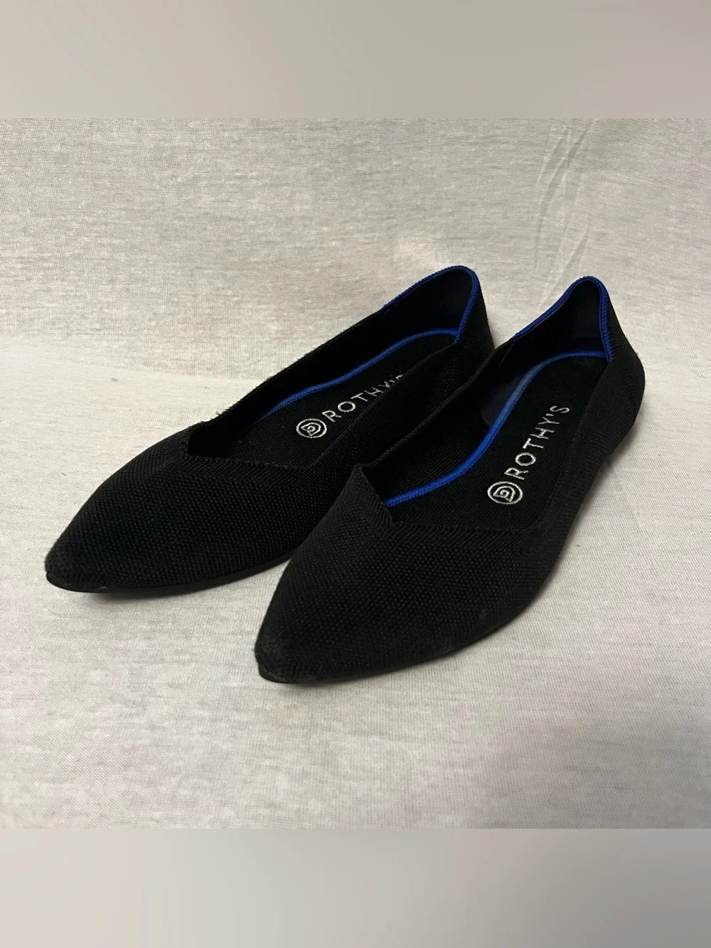 Rothy's The Point Classic Knit Black Flats